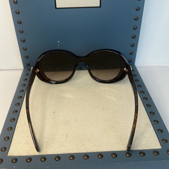 💯 - New Authentic - GUCCI Brown Gradient Oval Sunglasses GG0368S 002 55 - Picture 10 of 16